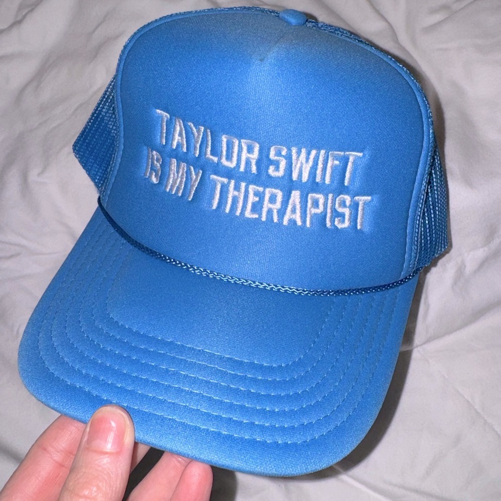 Taylor Swift is My Therapist Blue Mesh Trucker Hat